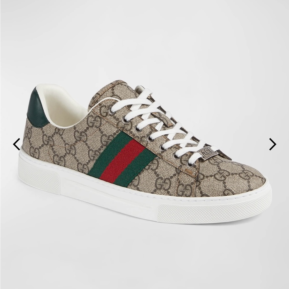 Gucci Ace Monogram Canvas Low-Top Sneakers - authentic with original receipt